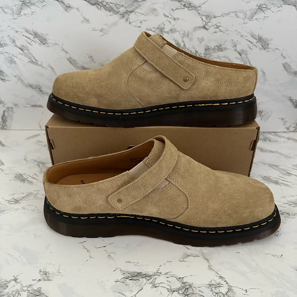 Dr. Martens Isham Charles Stead Suede Mules Slip On Shoes Casual Doc Men’s Sizes